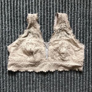 Aerie Eyelash Lace Plunge Bralette